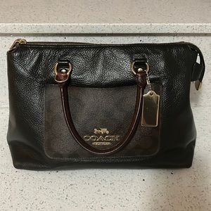 Beautiful Coach brown and black purse.